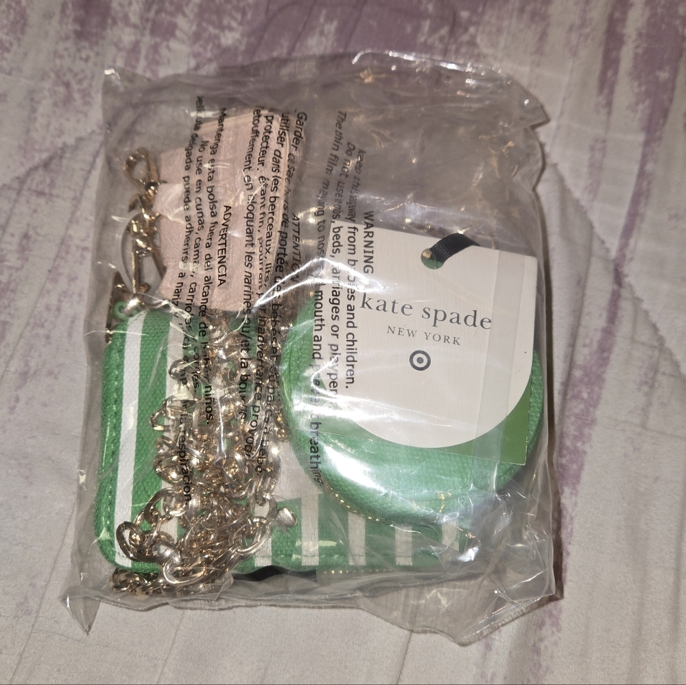 New Kate Spade And Target Striped Mini Chain Crossbody - Picture 2 of 3